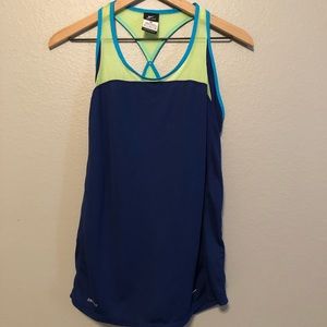 nike blue drifit tank top size medium